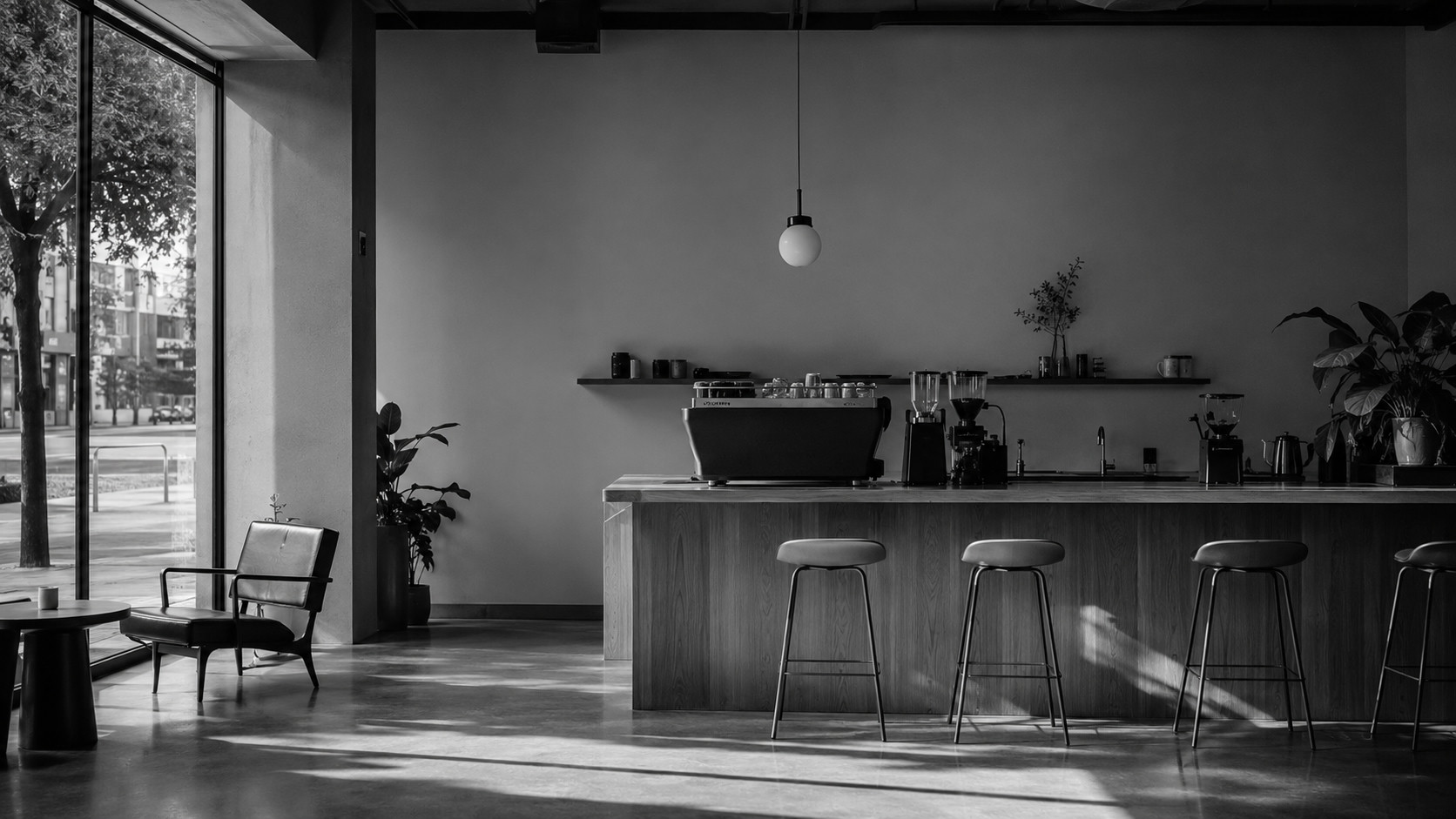 A modern cafe, the kind of local business AI now recommends